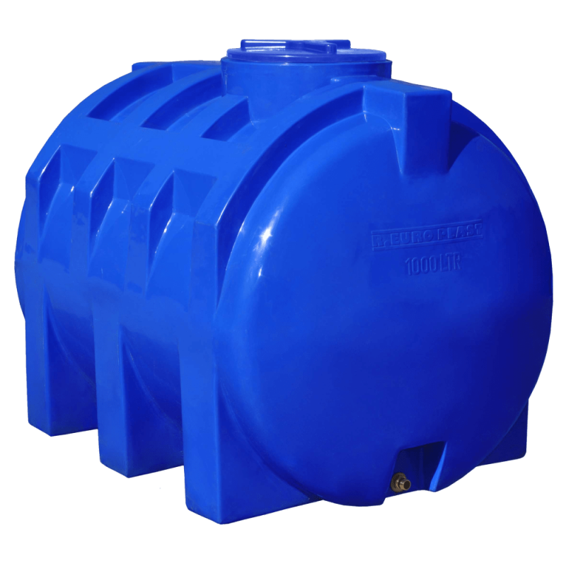 Ємність горизонтальна харчова 1000 л синя Рото Європласт